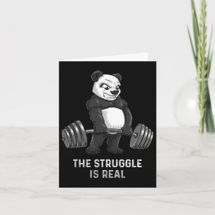 Panda Deadlift Powerlifter Grappige Bodybuilding Kaart