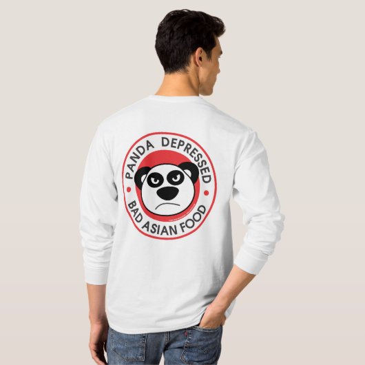 Panda Depressed voor en achter T-shirt (Achterkant volledig)