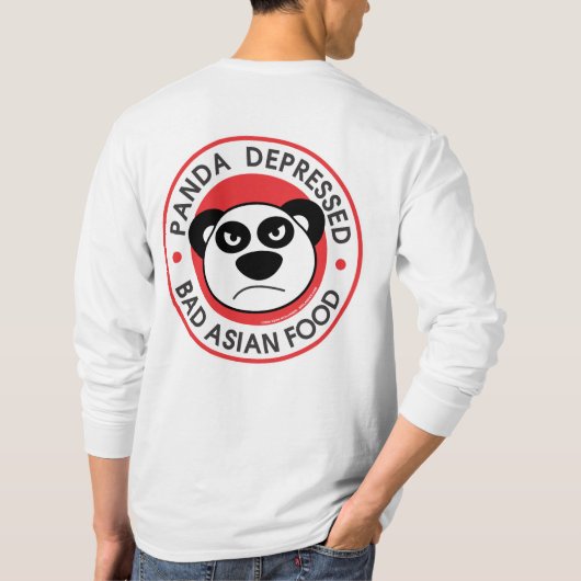 Panda Depressed voor en achter T-shirt (Achterkant)