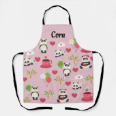 Panda Design Apron met hart Schort (Voorkant)