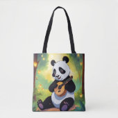 Panda design canvas tas (Voorkant)