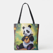 Panda design canvas tas (Achterkant)