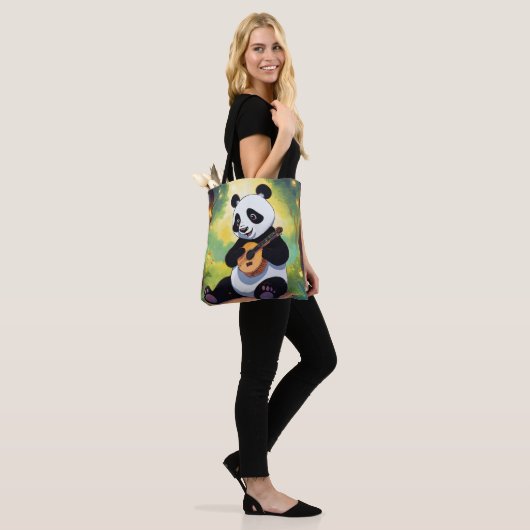 Panda design canvas tas (Op model)