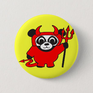 Panda - Devil - Button