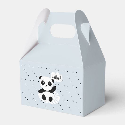 Panda dice Hola Bedankdoosjes (Voorkant Zijde)