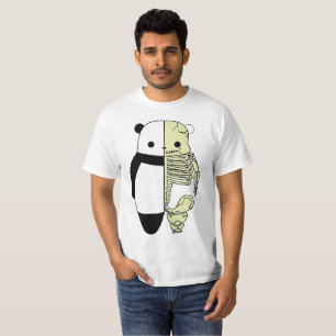 Panda-dichotomie: het levende en de beenderen t-shirt