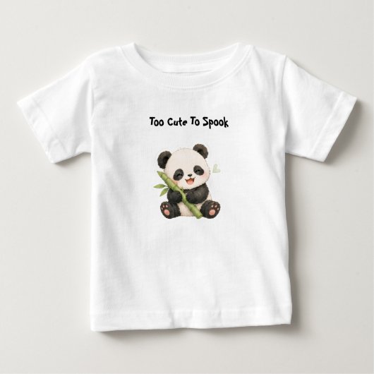Panda die Bamboe Eet Kinderen T-Shirt (Voorkant)