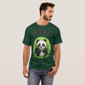 Panda die bamboe eet t-shirt (Voorkant volledig)