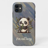 Panda die bamboe iPhone Case eet (Achterkant)