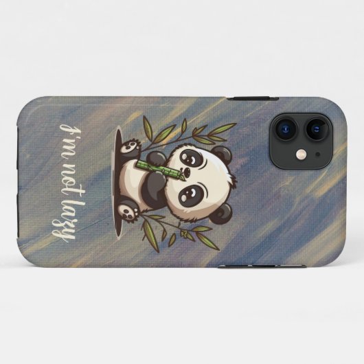 Panda die bamboe iPhone Case eet (Achterkant (horizontaal))
