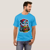PANDA DIE CHEESEBURGER EET 6 T-SHIRT (Voorkant volledig)