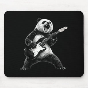 Panda die gitaar speelt rockster rock and roll man muismat
