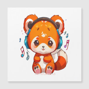 Panda die naar Kpop-muziek luistert