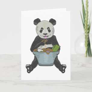 Panda die ramen noedels eet kaart