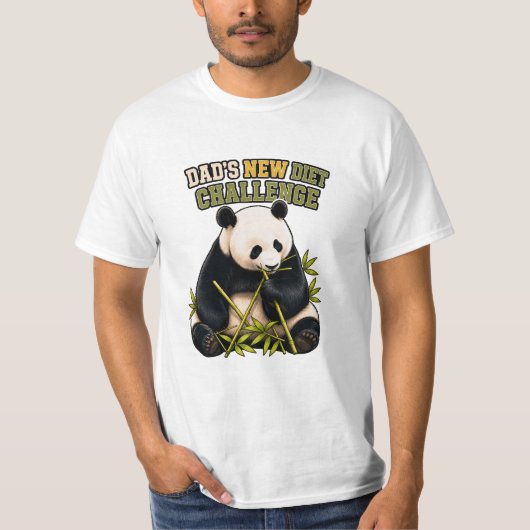 Panda Dieet Uitdaging Vaderdag T-shirt (Voorkant)