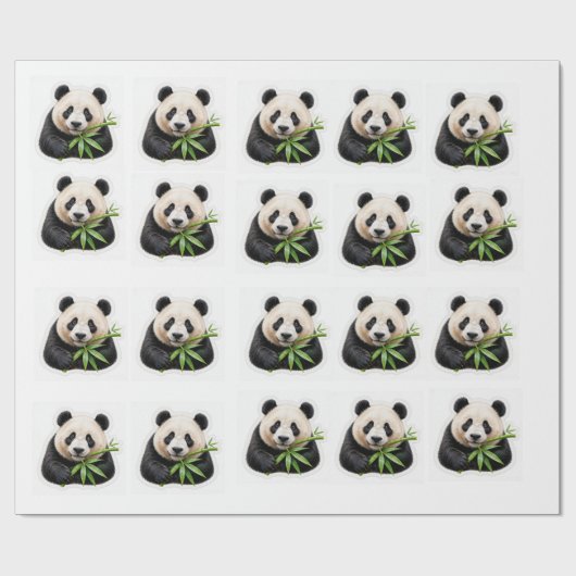 panda dier cutepanda zoet cadeaupapier (Vlak)