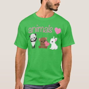 panda dieren dier beer konijn hart vriend t-shirt