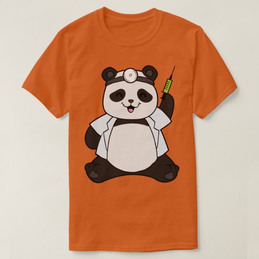 Panda doctor with syringe t-shirt (Design voorkant)