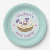 Panda Donut Bake Shop Papieren Bordje (Voorkant)