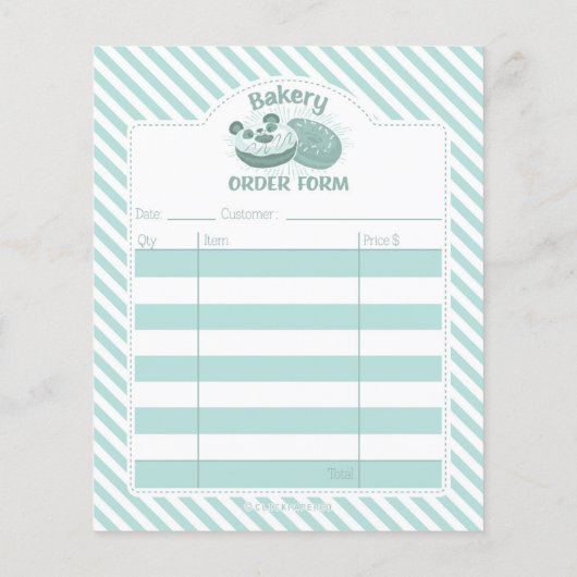Panda Donut Bakery Order Form Flyer (Achterkant)