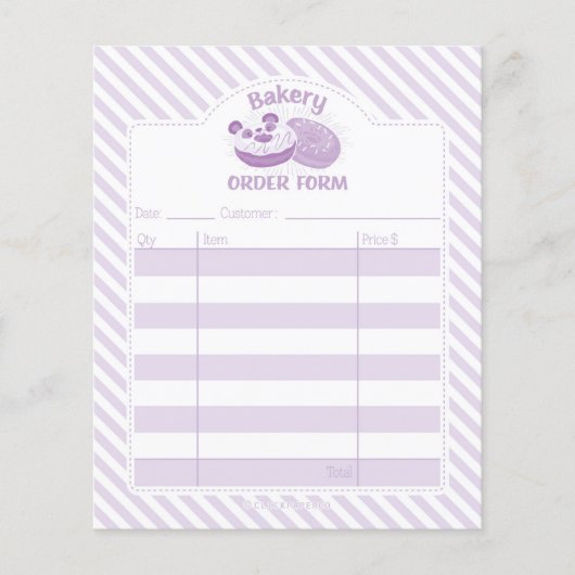 Panda Donut Bakery Order Form Flyer (Voorkant)