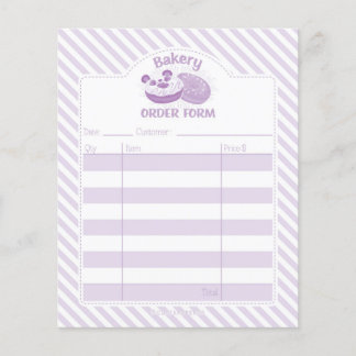 Panda Donut Bakery Order Form Flyer