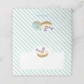 Panda Donut Bakkerij Paarse en Groen Plaatskaartje (Buitenkant ongevouwen)