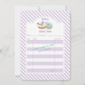 Panda Donut Paarse en Groene Bakkerij Verjaardag Kaart (Achterkant)