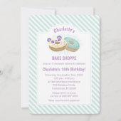 Panda Donut Paarse en Groene Bakkerij Verjaardag Kaart (Voorkant)