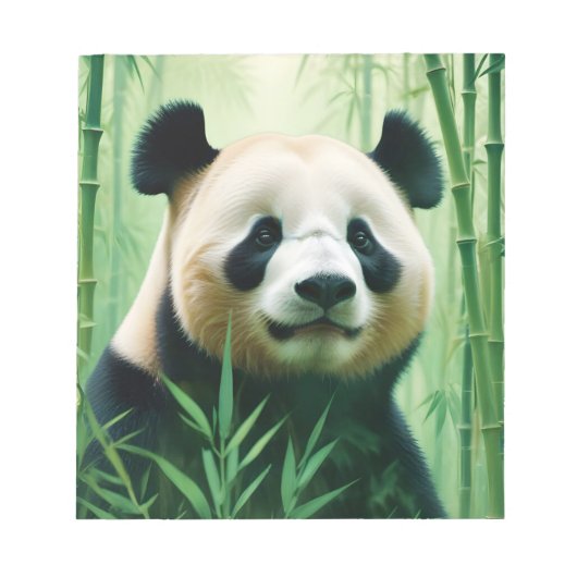 Panda Double Exposure Dierlijke Natuur Wilderness Notitieblok (Voorkant)