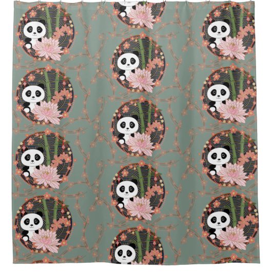 panda douchegordijn (Voorkant)