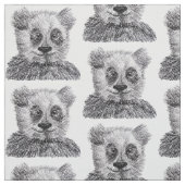 Panda Drawing Pima Katoen (54" breedte) Stof (Swatch)