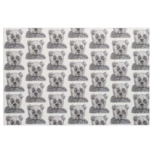 Panda Drawing Pima Katoen (54" breedte) Stof (Fat Quarter)
