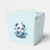 Panda Drink Blue Boba Bubble Tea Verjaardagsfeest Bedankdoosjes (Achterkant)