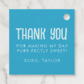 Panda Drink Blue Boba Bubble Tea Verjaardagsfeest Bedankjes Labels (Achterkant)