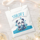 Panda Drink Blue Boba Bubble Tea Verjaardagsfeest Bedankzakje (Geknipt)