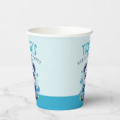 Panda Drink Blue Boba Bubble Tea Verjaardagsfeest Papieren Bekers (Links)