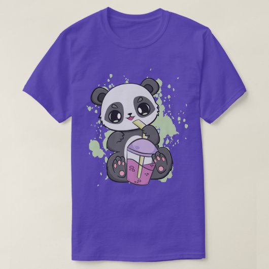 Panda Drink Boba voor bellentheemelk Kawaii bea T-shirt (Design voorkant)