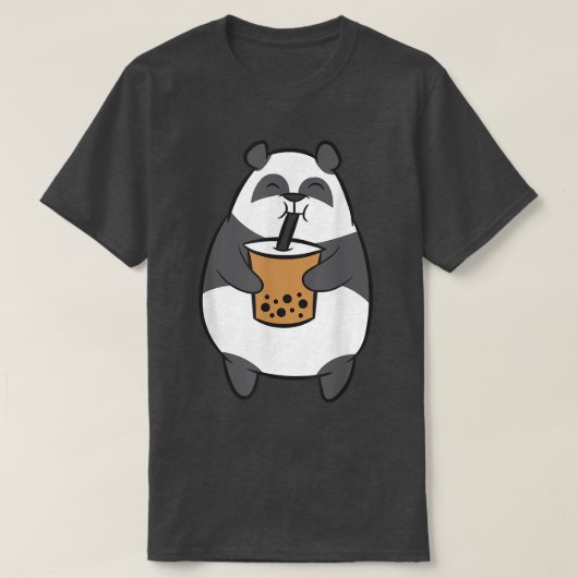 Panda Drink het Beer van Bubble Tea Kawaii Panda m T-shirt (Design voorkant)