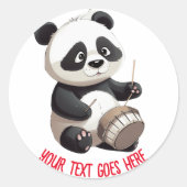  Panda Drummer Stickers (Voorkant)