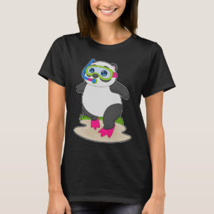 Panda Duiker Snorkel Duiken T-shirt
