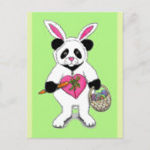 Panda Easter Bunny Drawing Briefkaart (Voorkant)