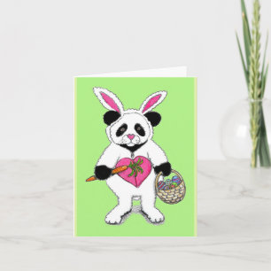 Panda Easter Bunny Drawing Kaart