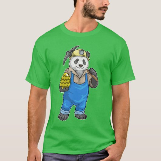 Panda Easter Mining T-shirt (Voorkant)