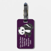 Panda Eating Bamboo Bagagelabel (Achterkant verticaal)