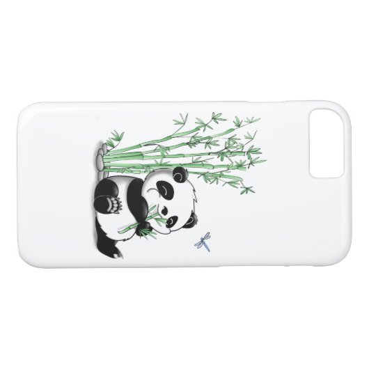 Panda Eating Bamboo Case-Mate iPhone Case (Achterkant (Horizontaal))