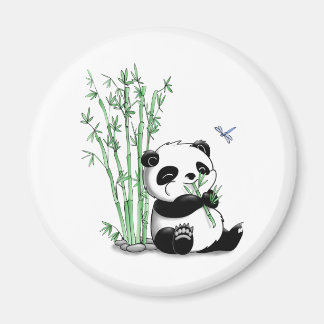 Panda Eating Bamboo Magneet