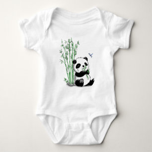 Panda Eating Bamboo Romper