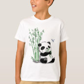 Panda Eating Bamboo T-shirt (Voorkant)