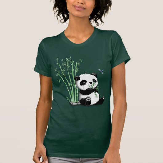 Panda Eating Bamboo T-shirt (Voorkant)
